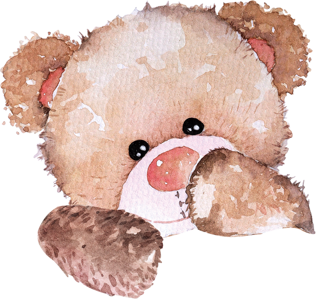 Watercolor Teddy Bear